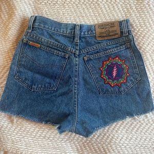 80s grateful dead patch shorts